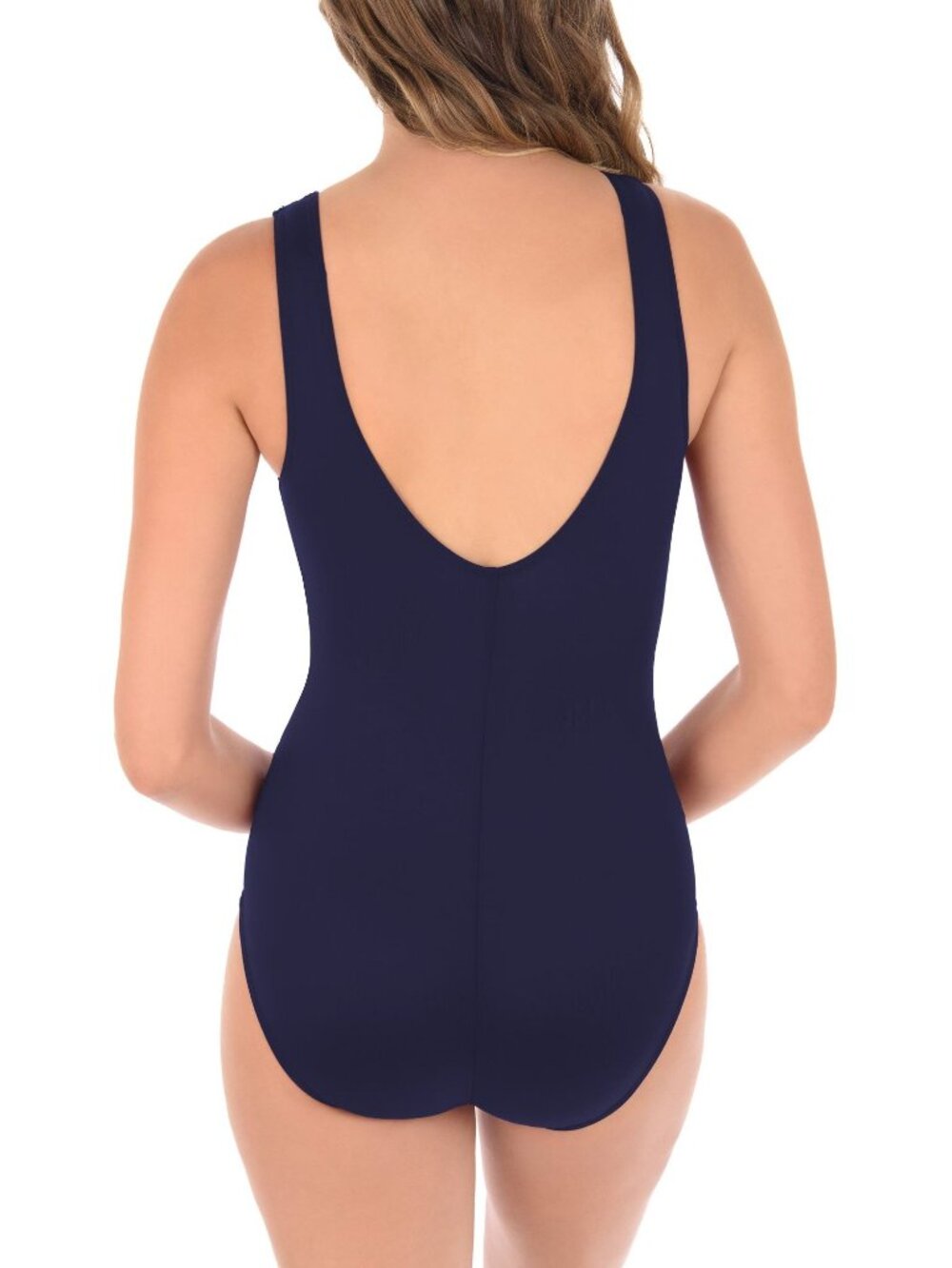 🆕 MIRACLESUIT Palma Illusion Slimming One Piece Swimsuit 8 Navy Blue - Picture 2 of 11